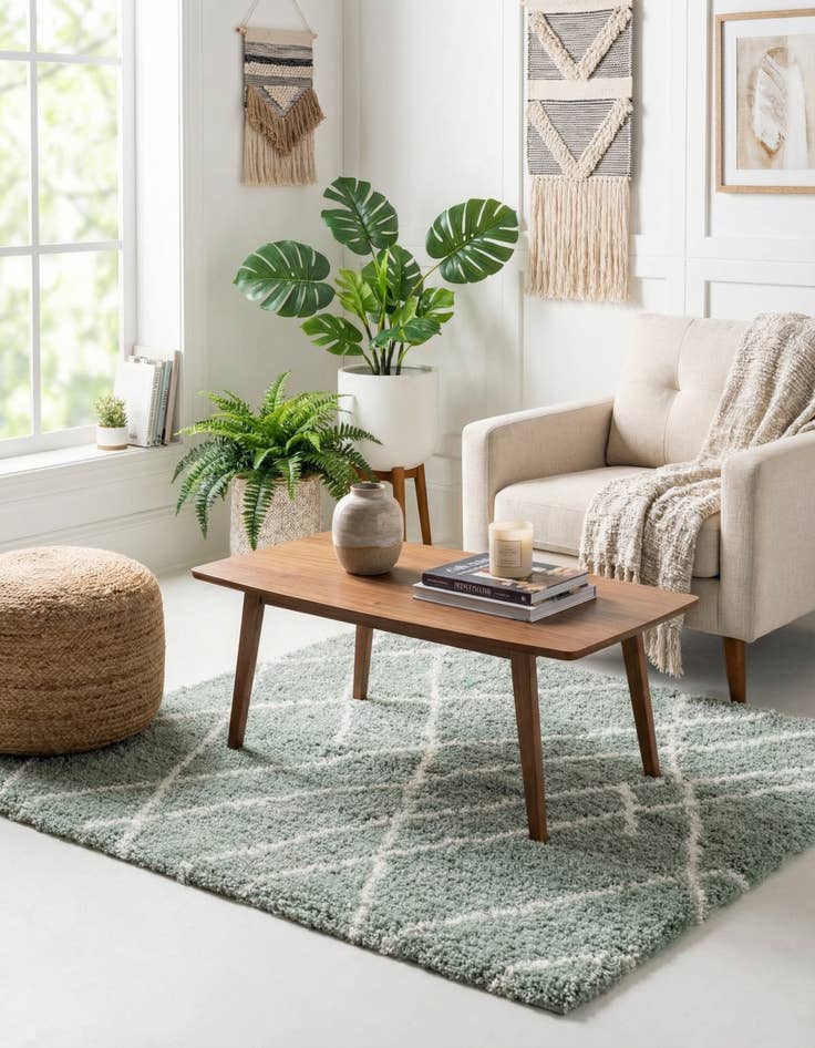 Detail image of  4' x 4' Soft Touch Shag Square Rug