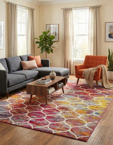 7' 10 x 11' Lattice Frieze Rug