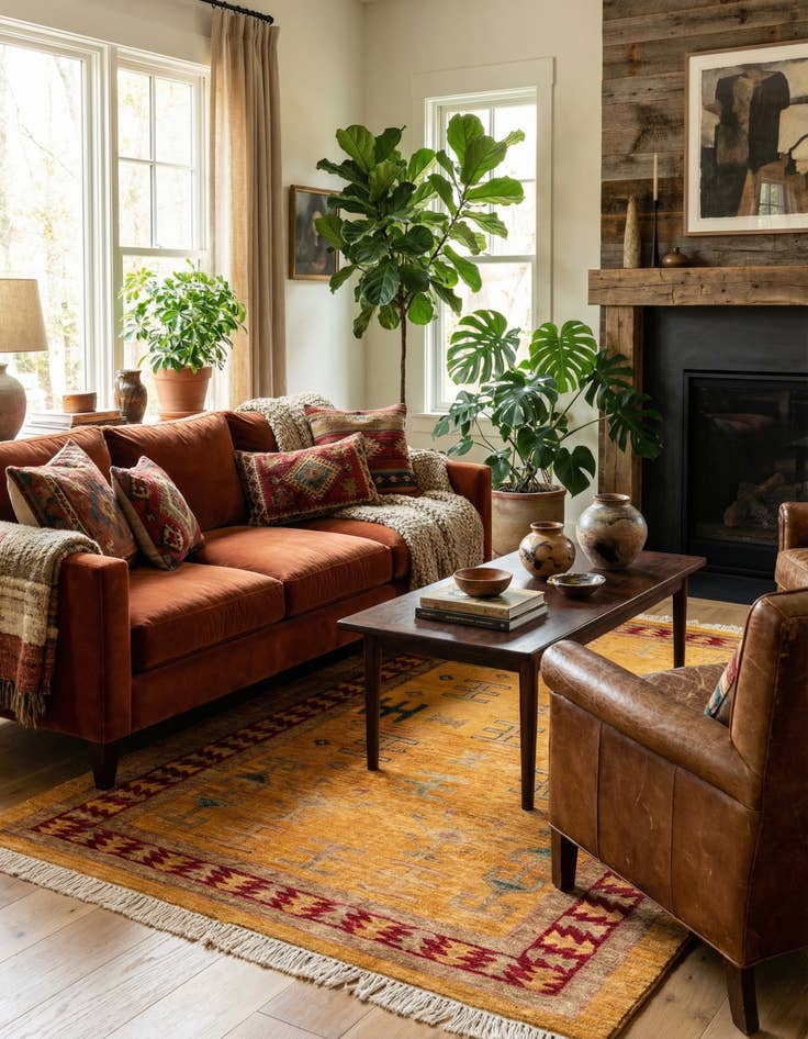 Detail image of  3' 5 x 4' 10  Hand Knotted Ziegler Wool Rug