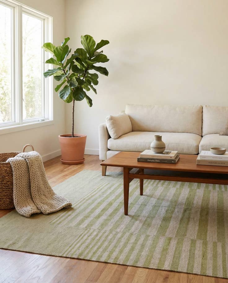Detail image of 5' x 6' 5 Hand Woven Kilim Modern Wool Rug