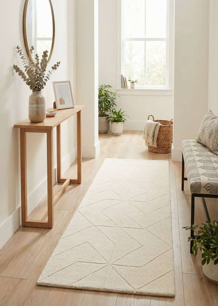 2' x 6' 1 WoolCraft Geometric Runner Rug