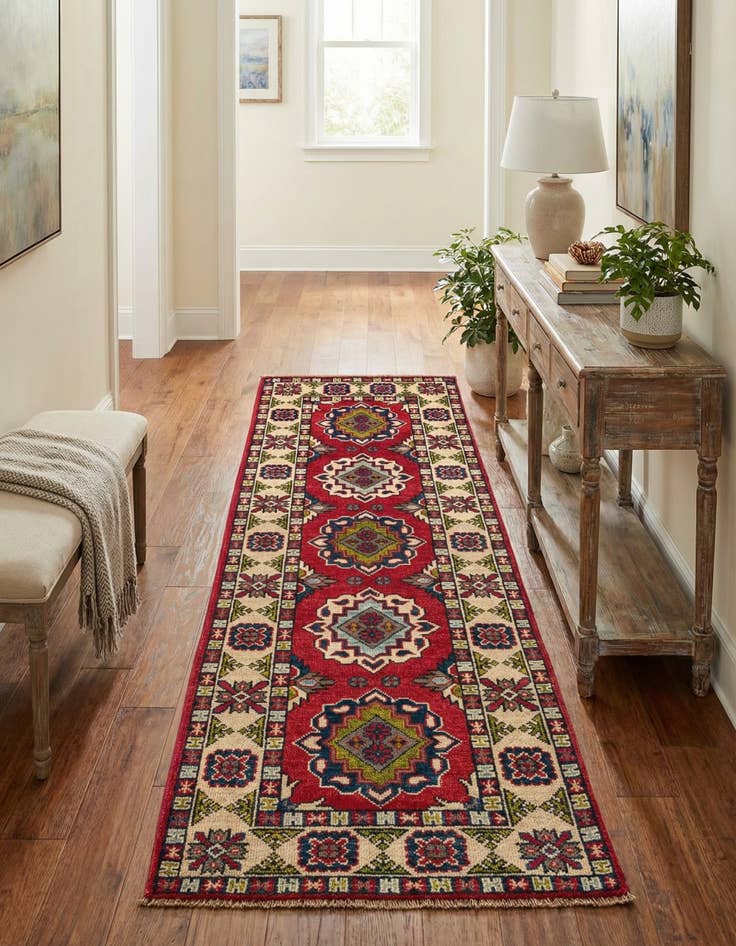 Detail image of 2' 1 x 5' 10  Hand Knotted Kazak Runner Rug