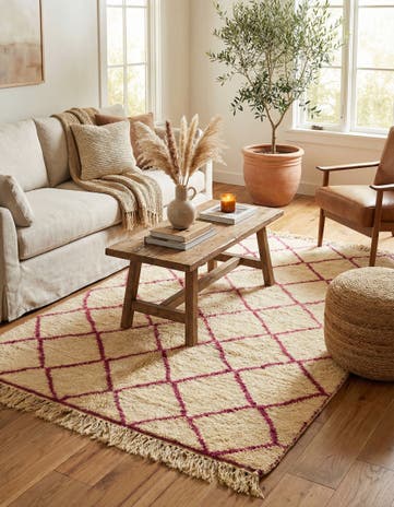 5' 6 x 8' 6 Hand Knotted Moroccan Wool Rug