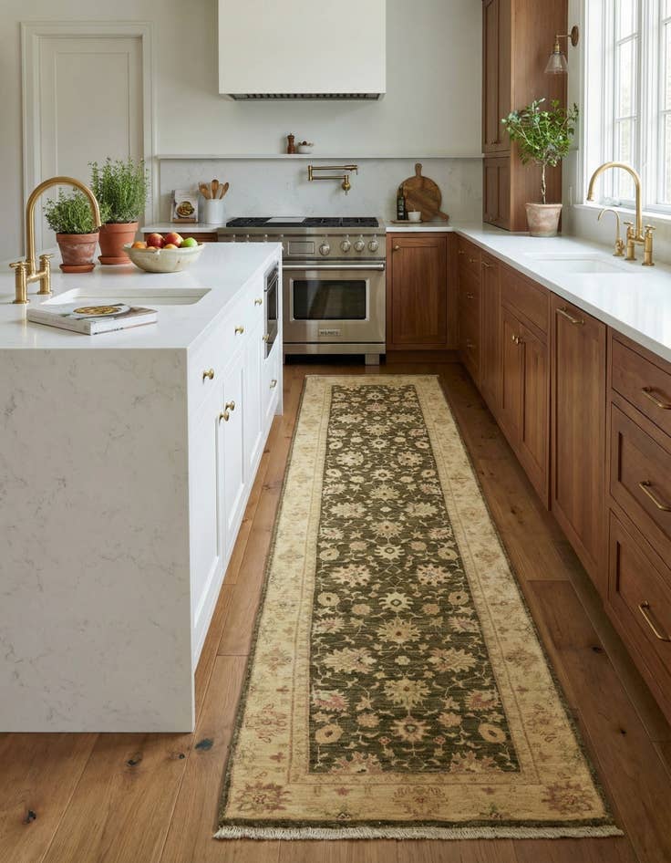 Detail image of 2' 5 x 10' 1  Hand Knotted Peshawar Ziegler Runner Rug