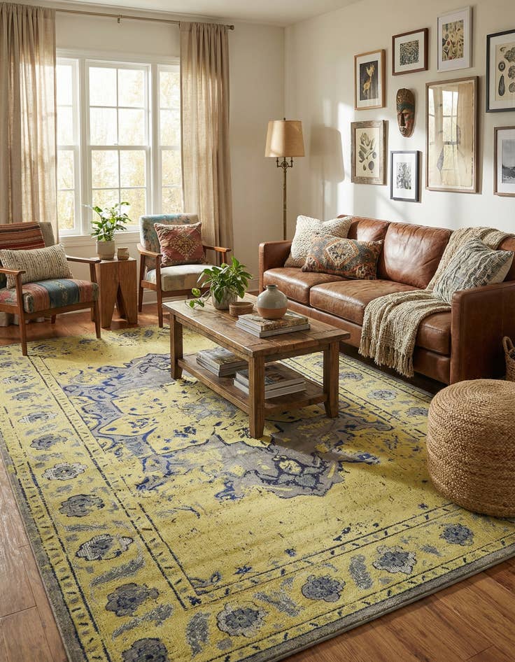 Detail image of  10' 6 x 16' 5  Washable Fleur Rug