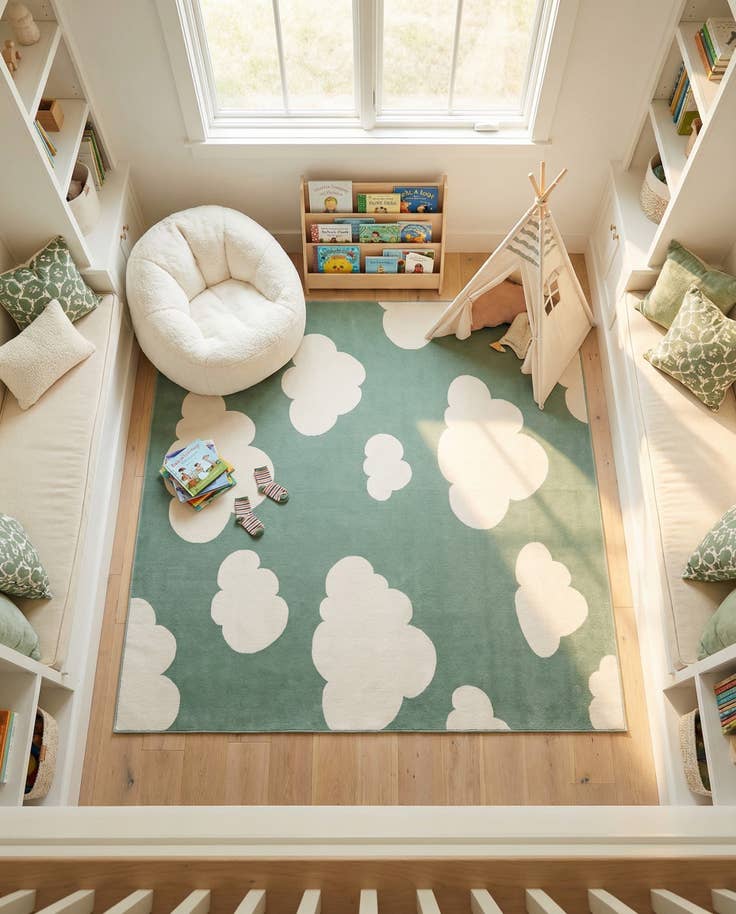 Detail image of 7' 10 x 7' 10 Whimsy Kids Square Rug