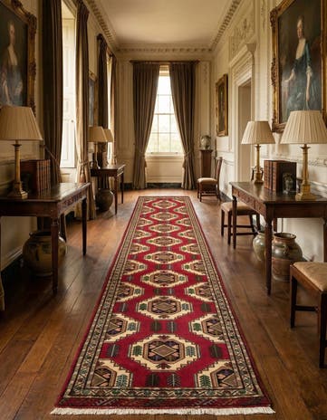 3' 4 x 12' 7 Hand Knotted Mehraban Persian Wool Runner Rug