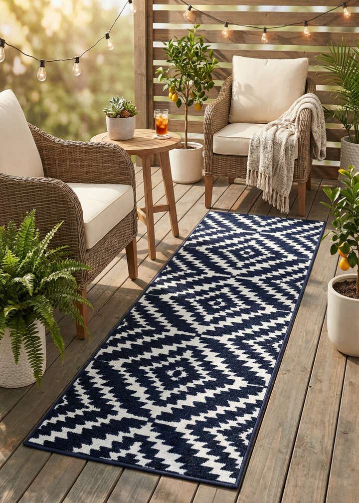 2' x 6' Easy-Clean Sabrina Soto Indoor / Outdoor Runner Rug