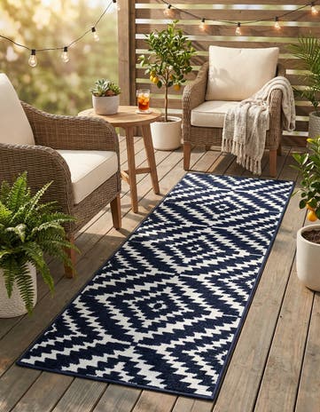 2' x 6' Easy-Clean Sabrina Soto Indoor / Outdoor Runner Rug
