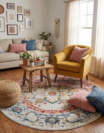 5' 3 x 5' 3 Madeline Vintage Round Rug