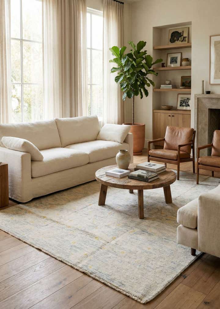 5' 7 x 8' 4 Hand Knotted Darya Wool Rug
