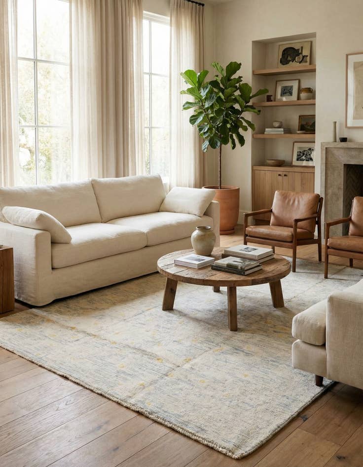 Detail image of 5' 7 x 8' 4  Hand Knotted Darya Wool Rug