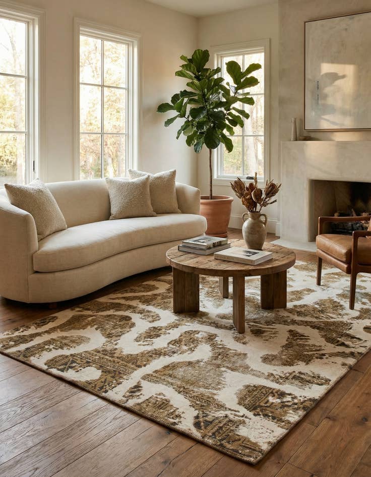 Detail image of 6' x 9' 7  Hand Knotted Ultra Vintage Persian Wool Rug