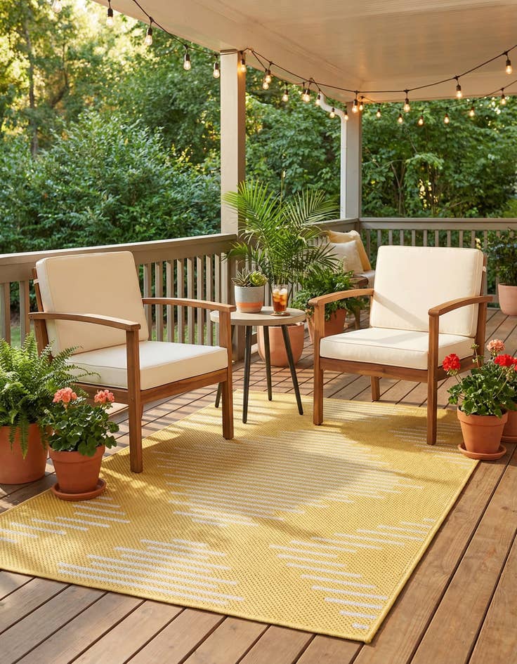 Detail image of  2' x 3'  Washable Modern Indoor / Outdoor Rug