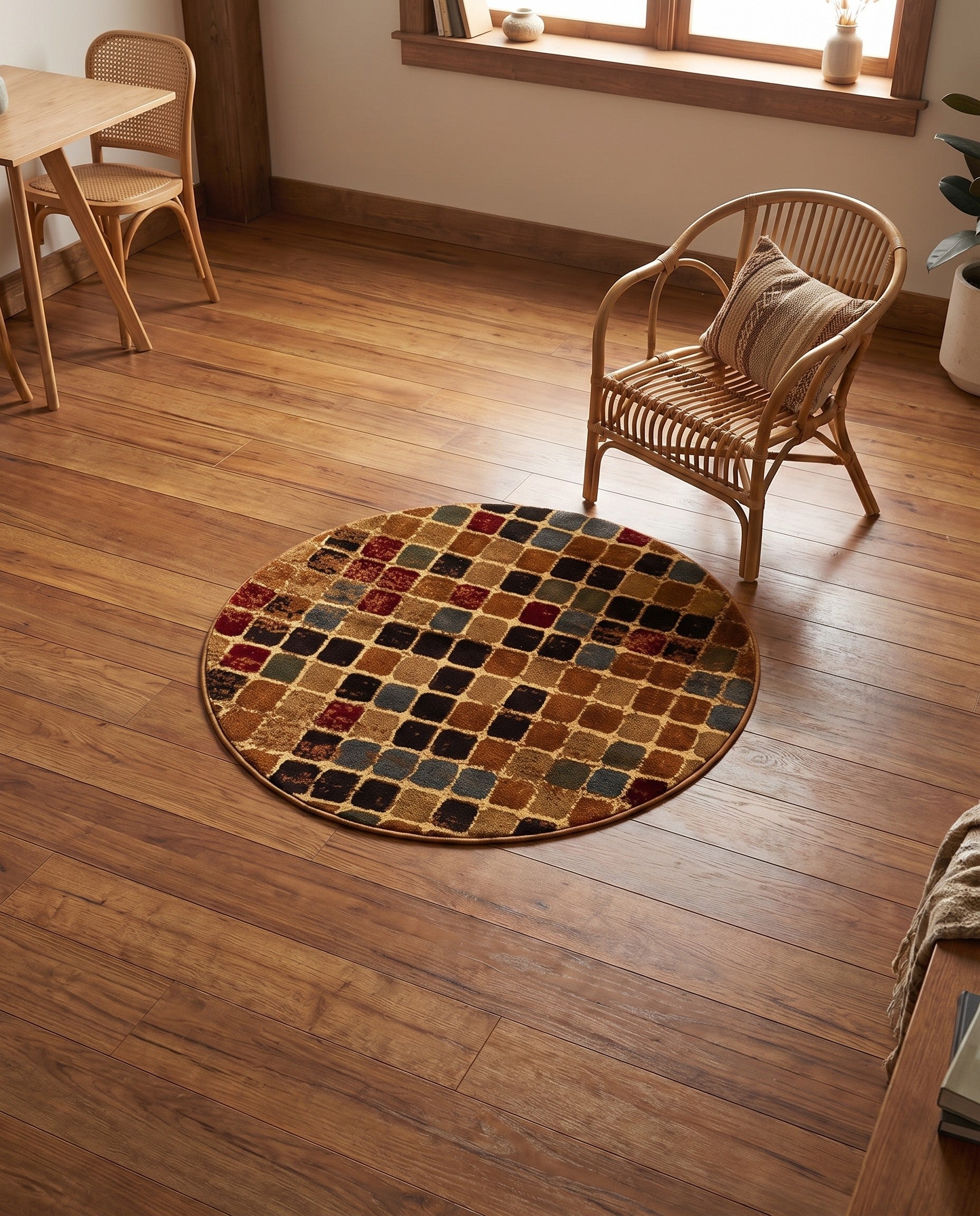 3' 3 x 3' 3 Cafe Round Rug