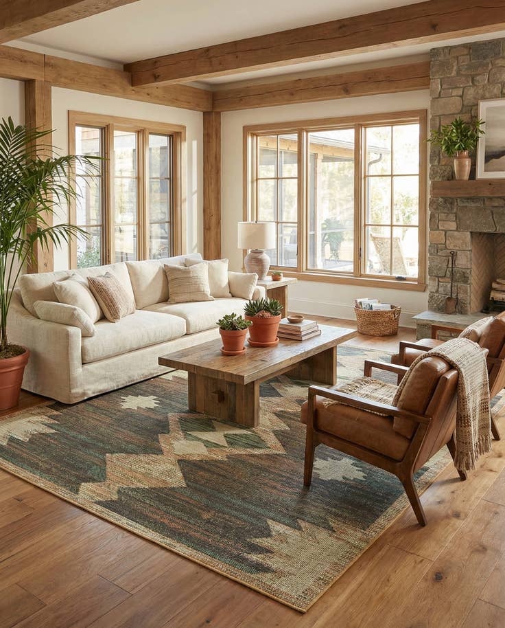 Detail image of 9' x 12' Easy-Clean Baja Indoor / Outdoor Rug