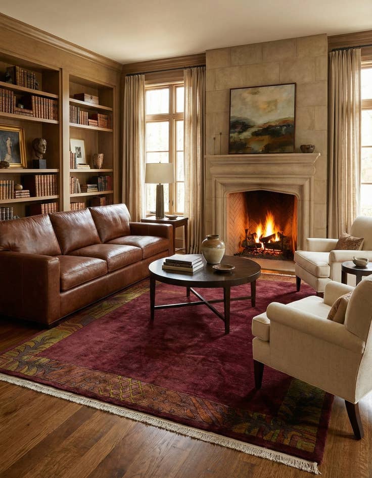 Detail image of  6' 8 x 8' 2  Hand Knotted Nepal Wool Rug