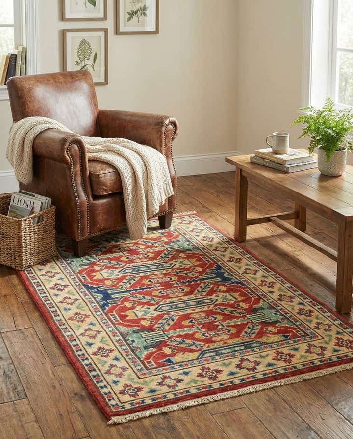 2' 7 x 4' 1 Hand Knotted Kazak Oriental Rug