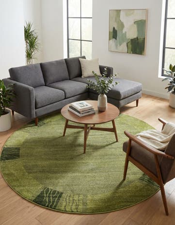 Green Loft Round Rug