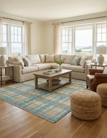 8' x 10' 5 Hand Knotted Darya Wool Rug