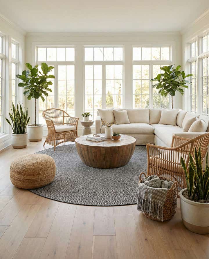 13' x 13' Easy-Clean Lattice Indoor / Outdoor Round Rug