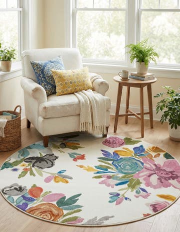 4' 1 x 4' 1 Blossom Round Rug
