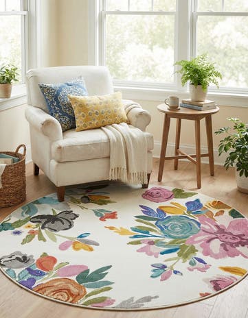 4' 1 x 4' 1 Blossom Round Rug