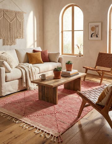 5' 2 x 8' 8 Hand Knotted Moroccan Wool Rug
