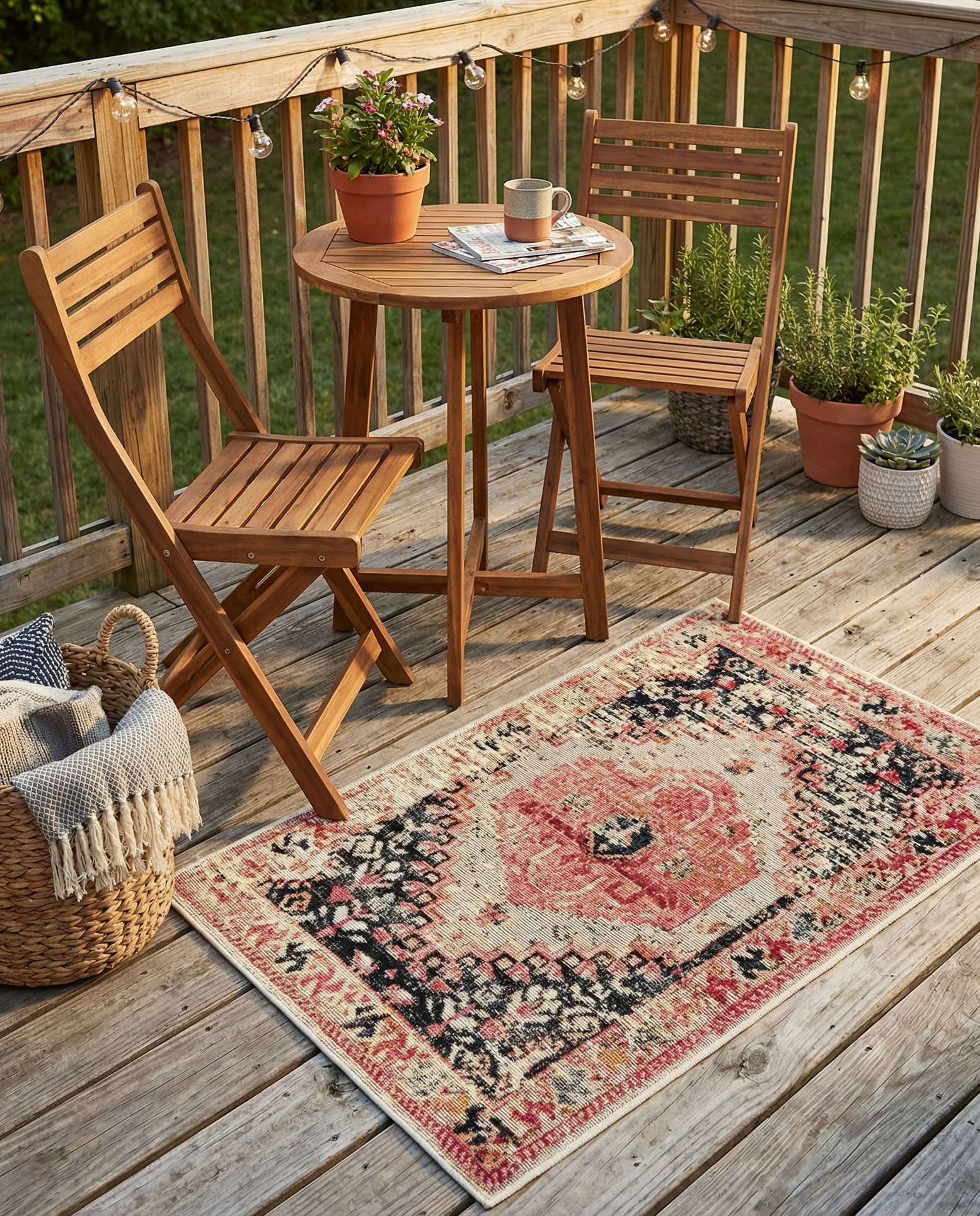 2' x 3' Easy-Clean Traditional Indoor / Outdoor Rug