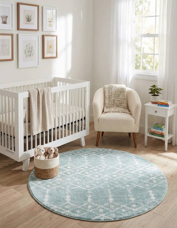 Detail image of  3' x 3' Paxon Trellis Round Rug