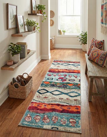 Washable Vivid Runner Rug