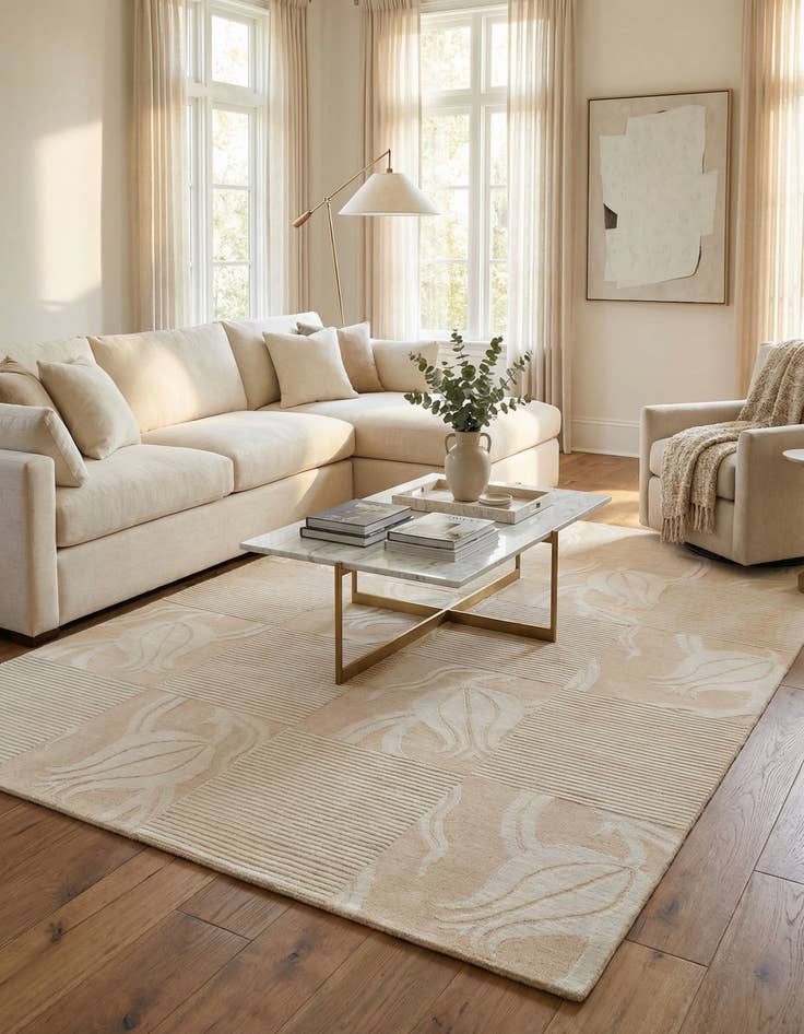 Detail image of 5' 7 x 8'  Hand Knotted Darya Wool Rug