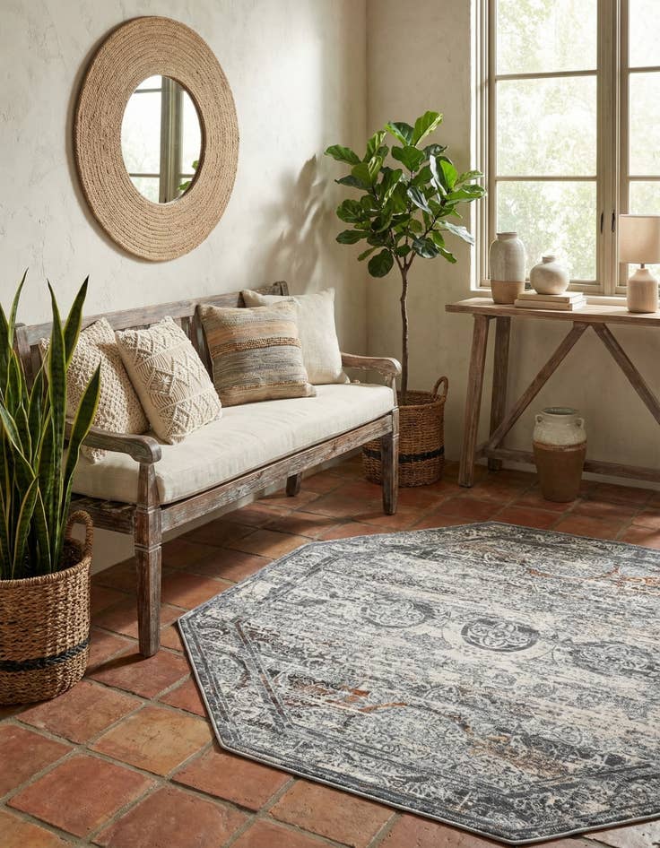 Detail image of 5' 3 x 5' 3 Finsbury Octagon Rug