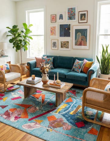 9' x 12' Washable Vivid Rug