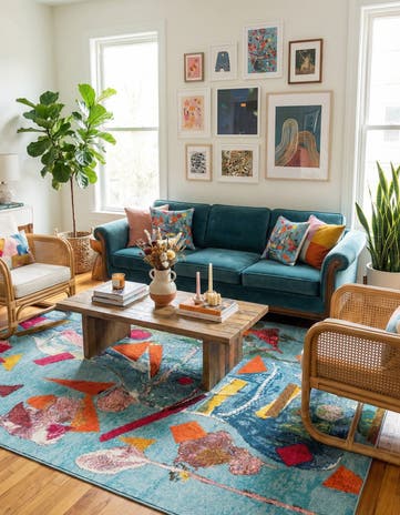 9' x 12' Washable Vivid Rug