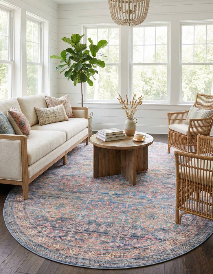 Detail image of  7' 10 x 10'  Washable Nostalgia Oval Rug