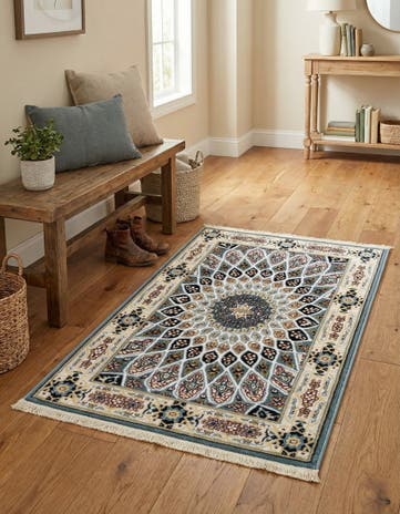 Blue Nain Design Rug