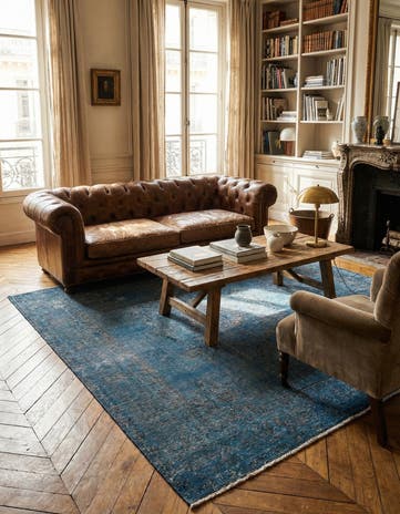 6' 6 x 9' 10 Hand Knotted Ultra Vintage Persian Wool Rug