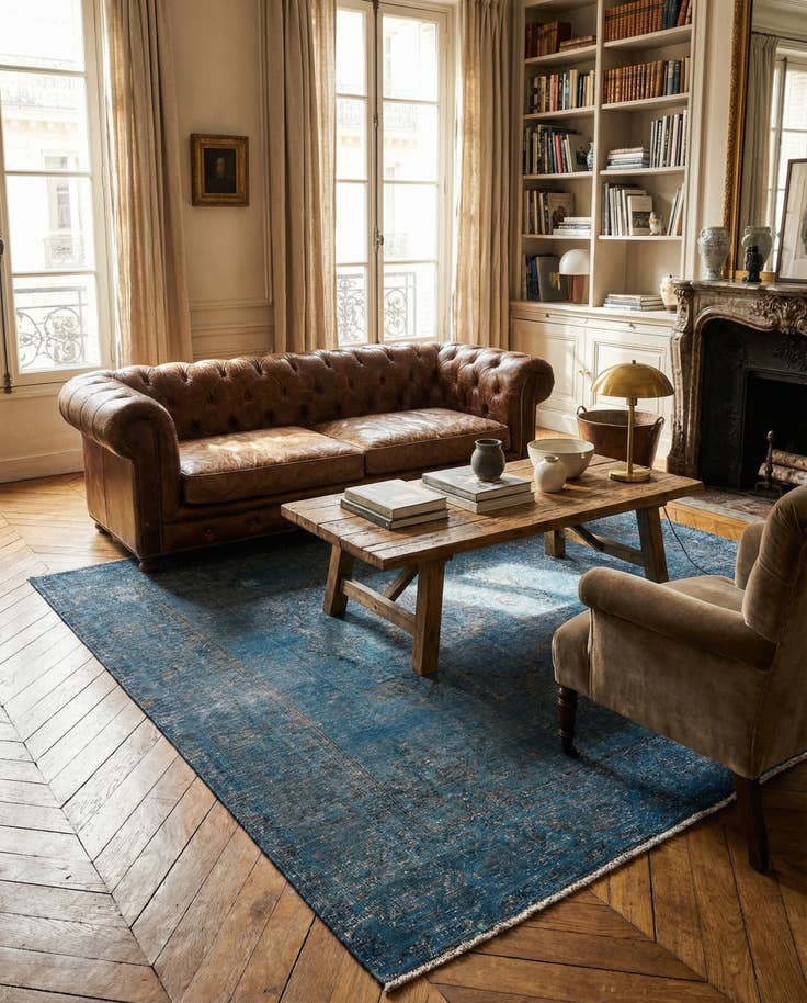 Detail image of 6' 6 x 9' 10 Hand Knotted Ultra Vintage Persian Wool Rug