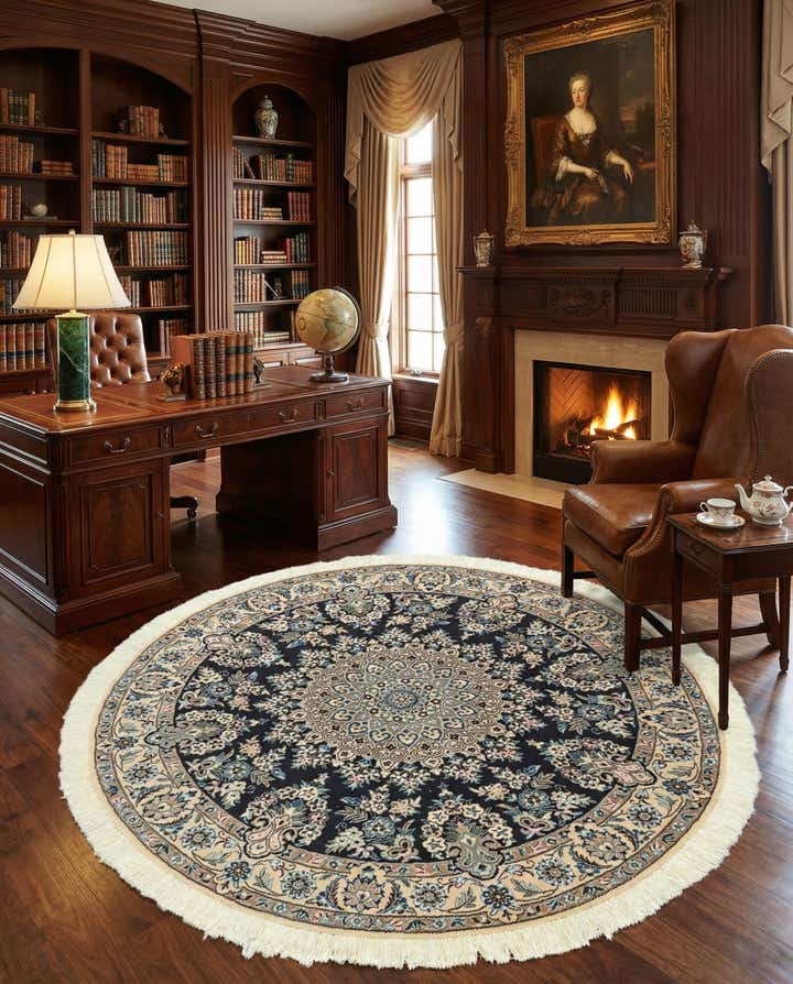 4' 11 x 4' 11 Nain Round Rug