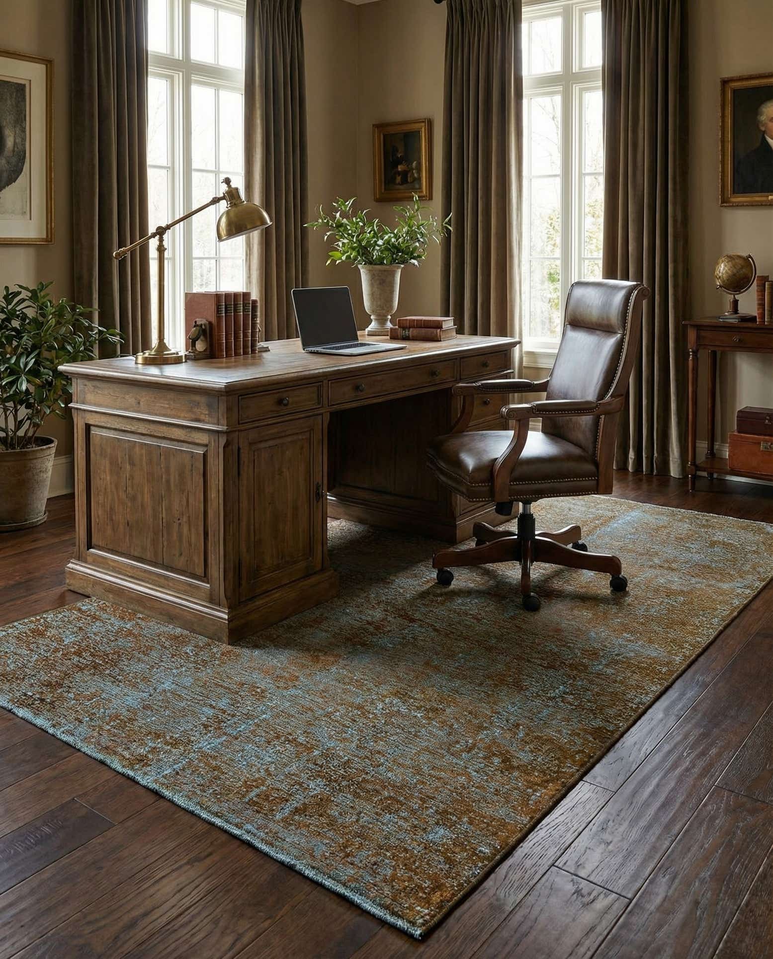 3' 8 x 6' 8 Vintage Royal Wool Rug