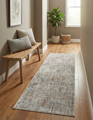 Spun Linen Beige Silta Runner Rug