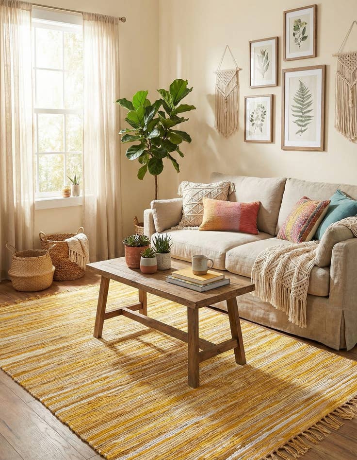 Detail image of  4' x 6' Chindi Cotton Rug