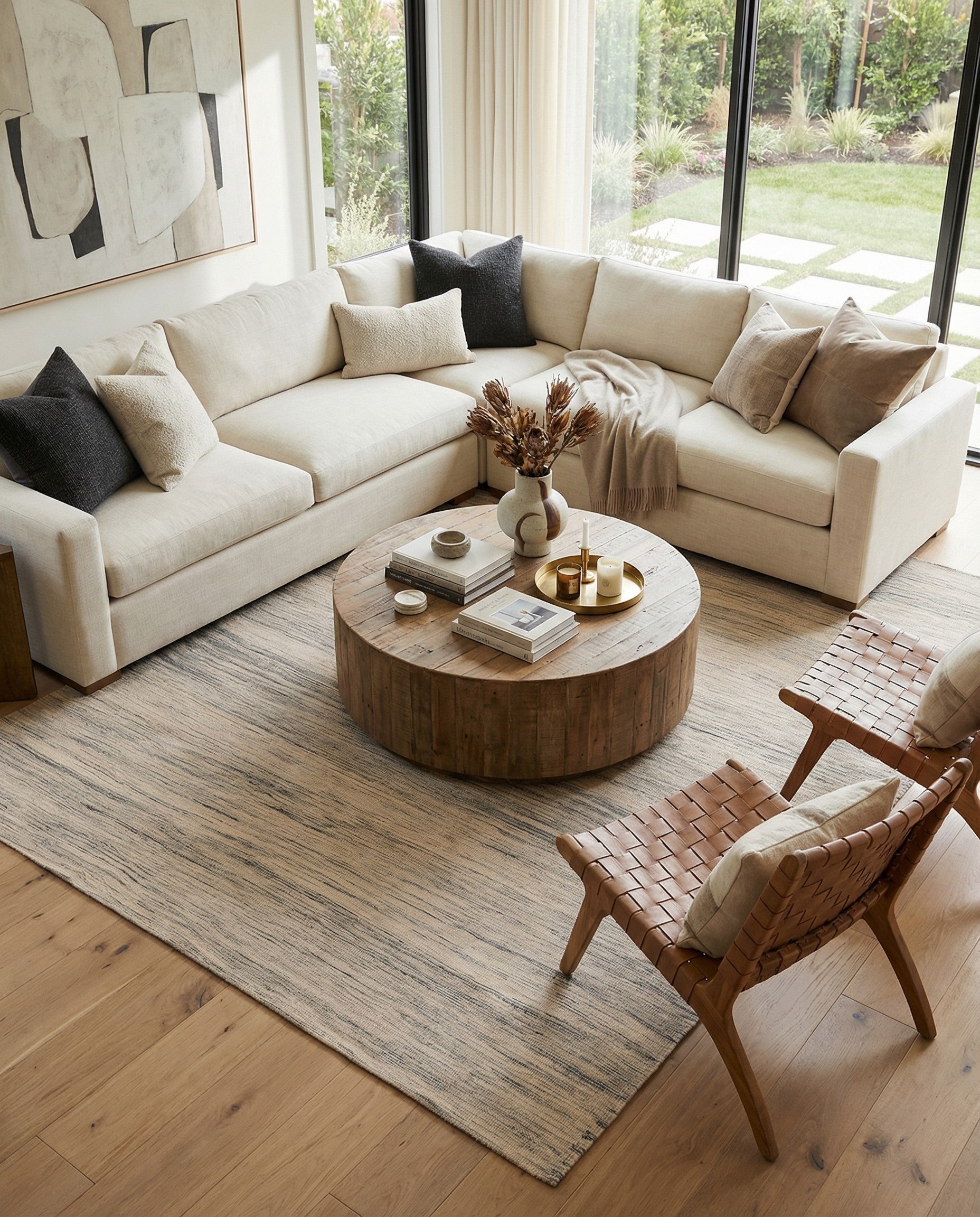  6' 6 x 9' 8  Hand Woven Kilim Modern Wool Rug