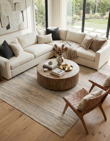 6' 6 x 9' 8 Hand Woven Kilim Modern Wool Rug