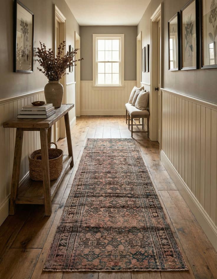 Detail image of 3' 9 x 12' 2  Hand Knotted Ultra Vintage Persian Wool Runner Rug