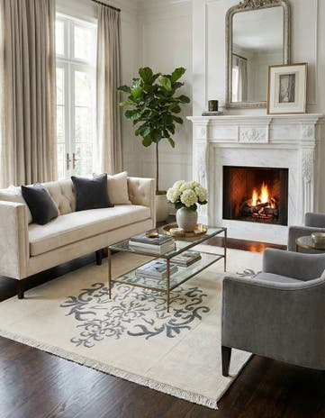 4' 10 x 6' 7 Hand Knotted Darya Wool Rug
