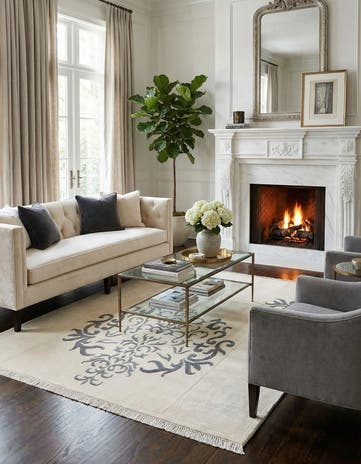 4' 10 x 6' 7 Hand Knotted Darya Wool Rug