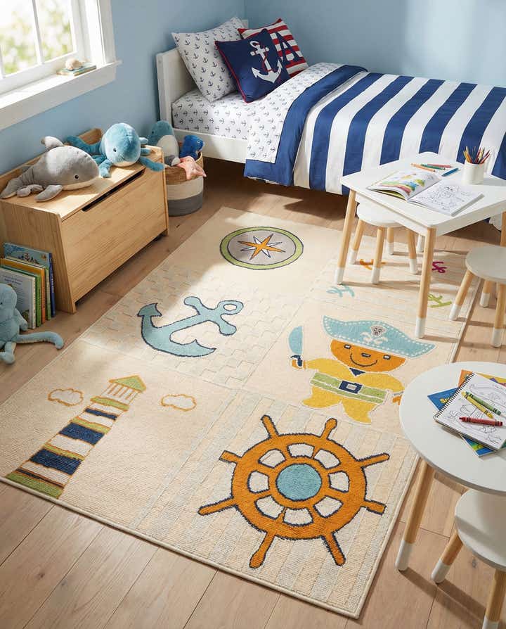 5' 3 x 7' 7 Easy-Clean Indoor / Outdoor Rug