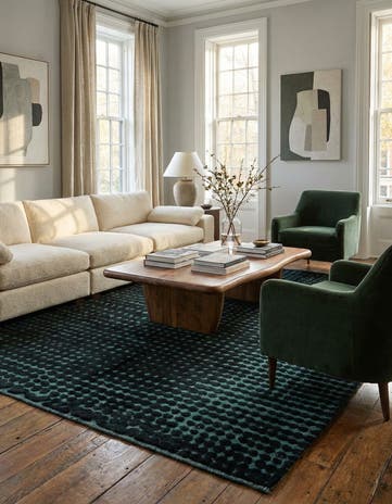 6' 4 x 10' 1 Hand Knotted Darya Wool Rug